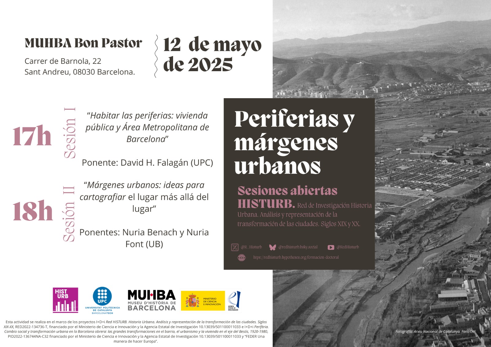 El 12 de mayo se celebrará en Barcelona el encuentro HistUrb "Periferias y márgenes urbanos"